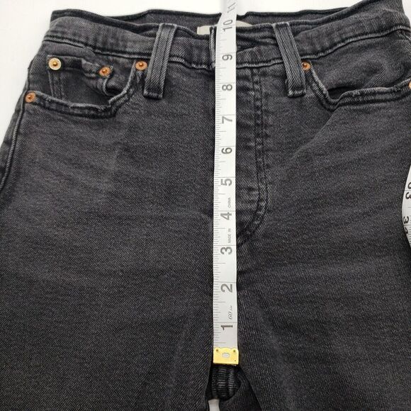 Levis Wedgie Straight Jeans Womens 26 Distressed Ripped Knee Button Fly Pants - Picture 8 of 13